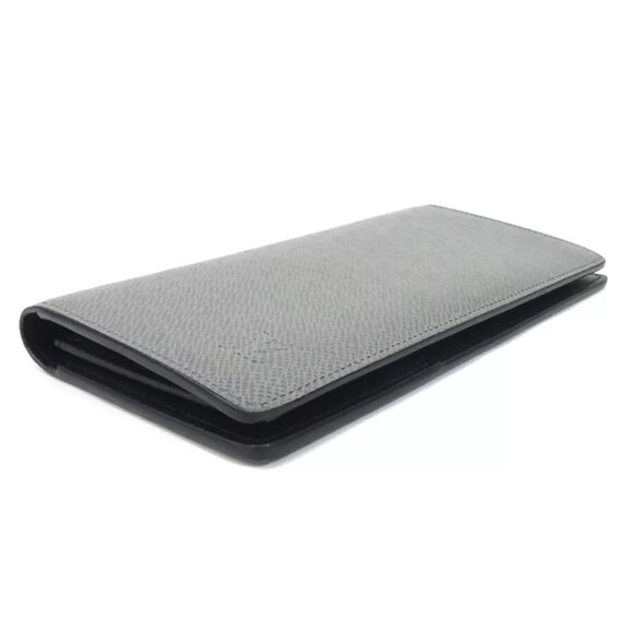 Auth LOUIS VUITTON Taiga Portefeuille Brazza Long Wallet Gray - Picture 3 of 10